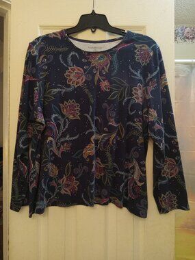 Croft & Barrow Floral Multicolored Pull Over Blouse in Size 2X